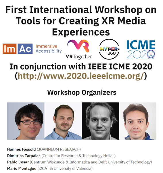 ImAc co-organizes the “First International Workshop on Tools for Creating XR Media Experiences”